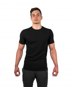 Muscle Fit Tee Black Front