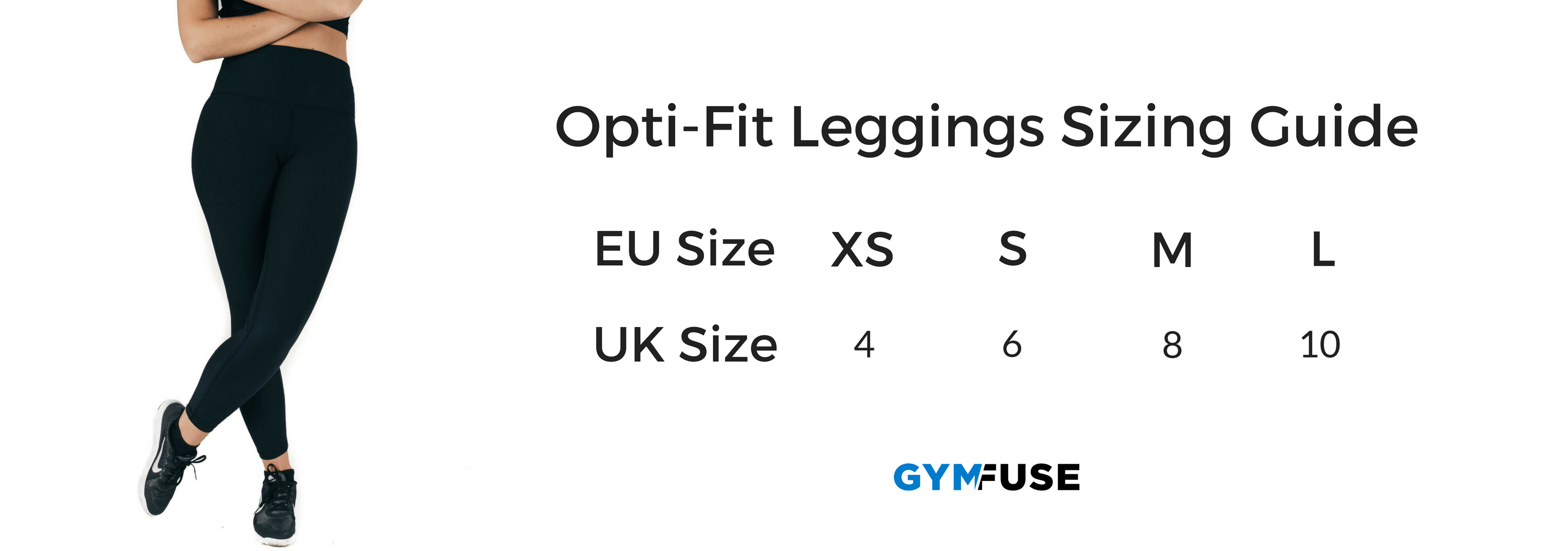 Size Guide Women's Opti-Fit Leggings